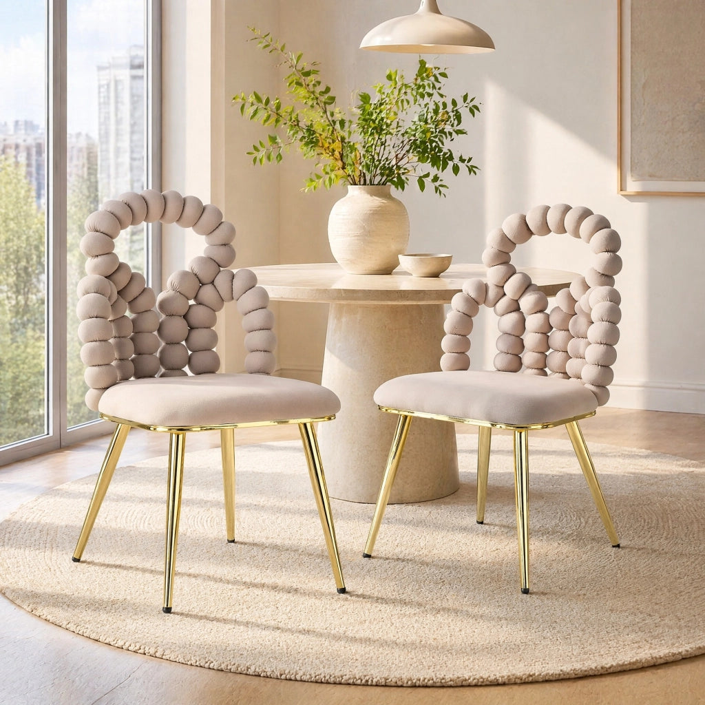 SEDIA Imbottita 68x57x54,5 cm Velluto Grigio Chiaro