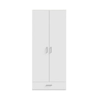 Armadio Arcadia 2 ante e 1 cassetto bianco 89x54x210.5H