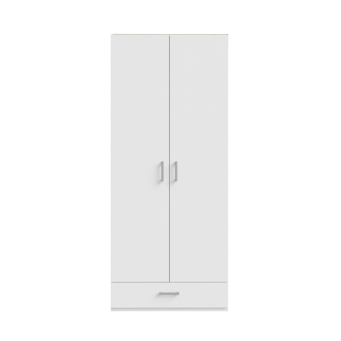 Armadio Arcadia 2 ante e 1 cassetto bianco 89x54x210.5H