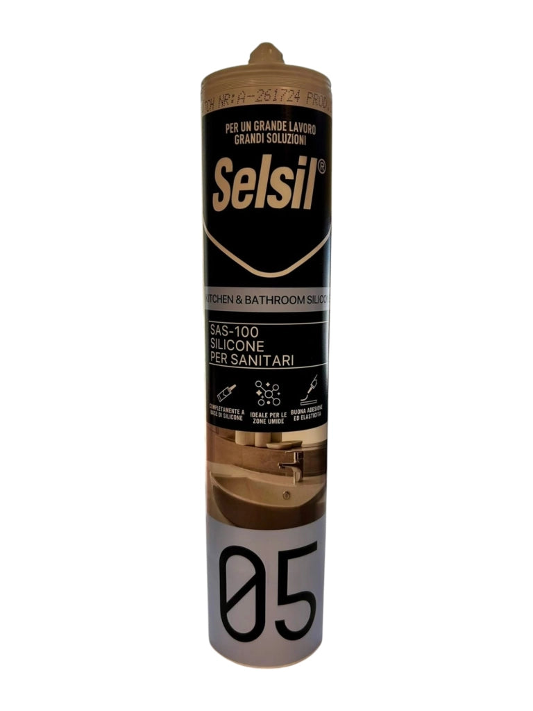 Selsil SAS- 100 silicone per sanitari bianco