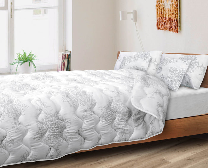 AIO FACTORY Piumino 140x200 cm Cuscino in microfibra anallergica in silicone