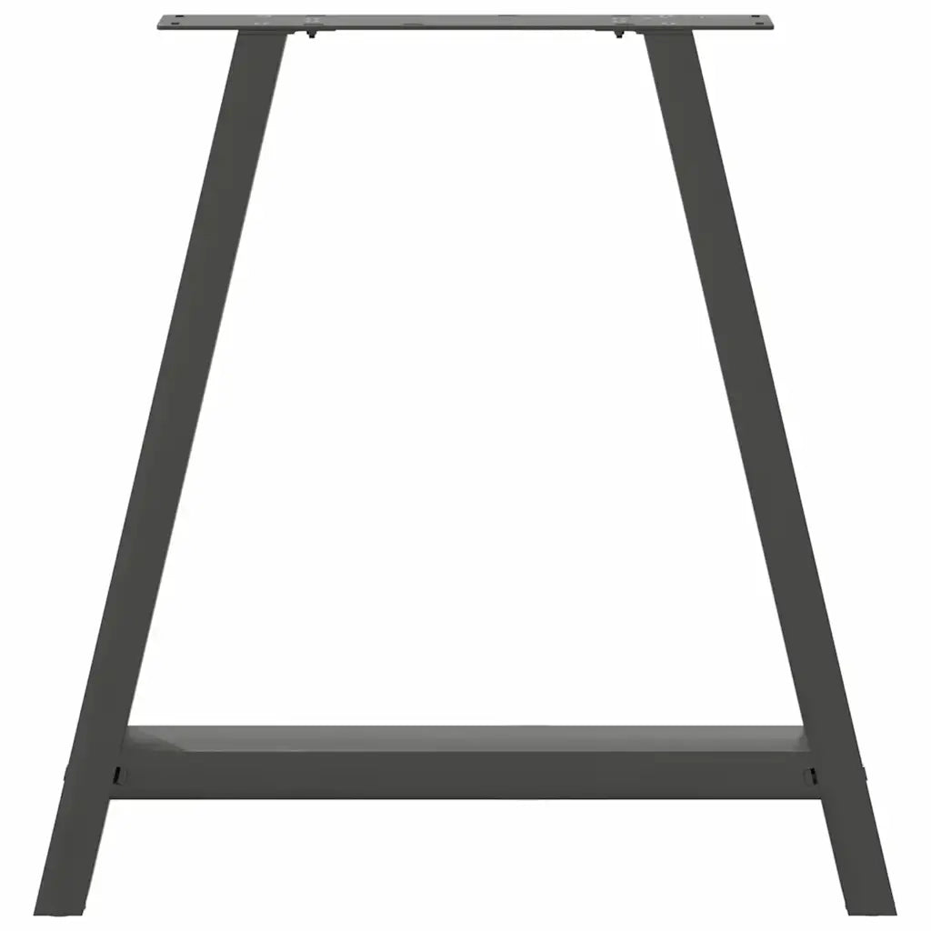 Gambe per tavolo da pranzo a forma di A 2 pz Antracite 80x(72-73) cm Acciaio