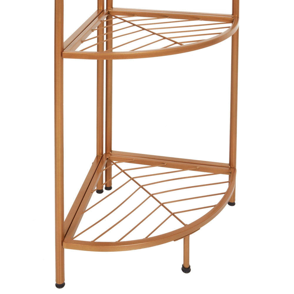 Appendiabiti in acciaio dorato e metallo da 160 cm con ripiani e scaffali Glam Industrial