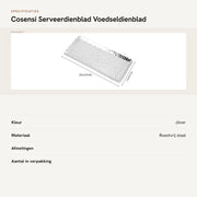 Piatto da servizio in acciaio inox - Dimensioni 25x11 cm - Piatto da servizio rettangolare - Piatto da servizio con superficie antiscivolo - Piatto da servizio per ristoranti/casa - Design semplice