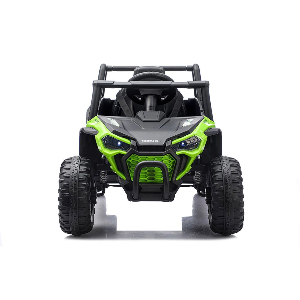 Macchina Elettrica per Bambini Buggy Adventure 2 Motori da 25W con Telecomando Luci e Suoni Verde