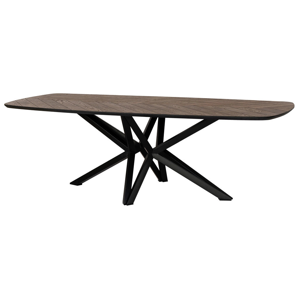Tavolo da pranzo danese in legno/DM color noce scuro 240x100x77