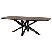 Tavolo da pranzo danese in legno/DM color noce scuro 240x100x77