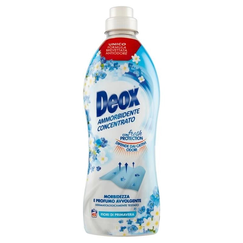 DEOX SET 4 CONFEZIONI DI AMMORBIDENTE CONCENTRATO LAVATRICE FIORI DI PRIMAVERA180 LAVAGGI 900 ML L'UNO