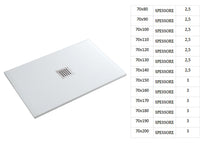 Piatto Doccia in Pietra 75x110 cm Bonussi Ardesia Stone Central Marrone