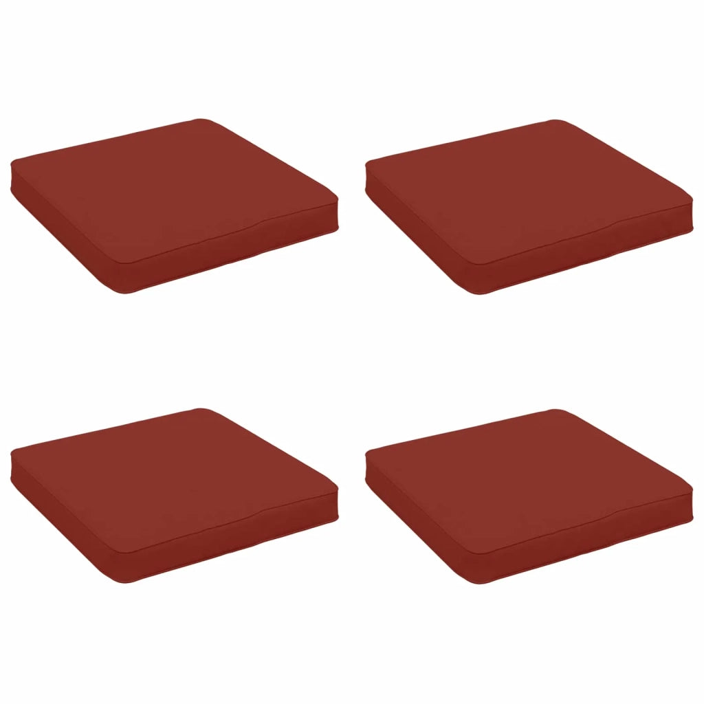 Cuscini per Sedia in 4 Pezzi VUGHT 4 pcs 100% Poliestere Rosso 946217