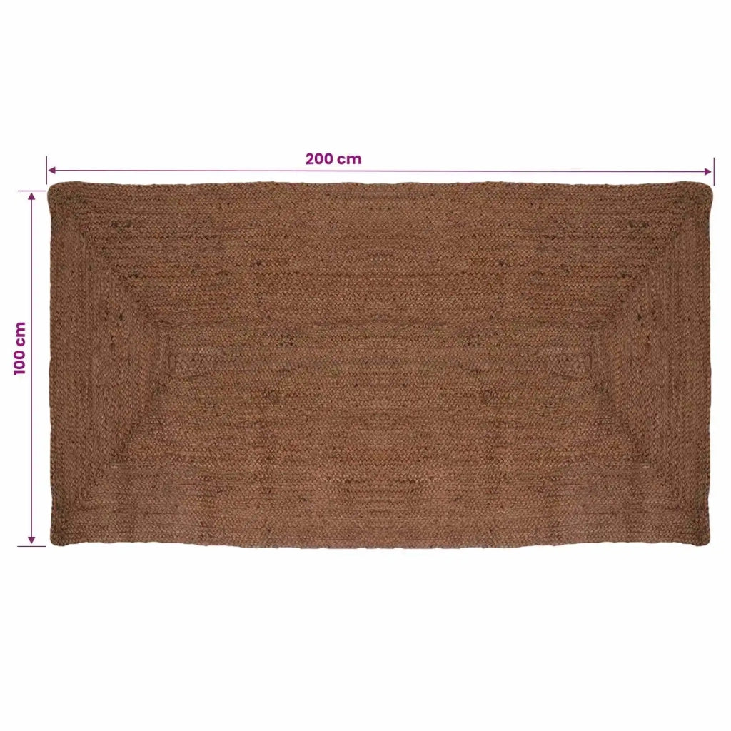 Tappeto da Area Grigio 100 x 200 cm Juta 42010413