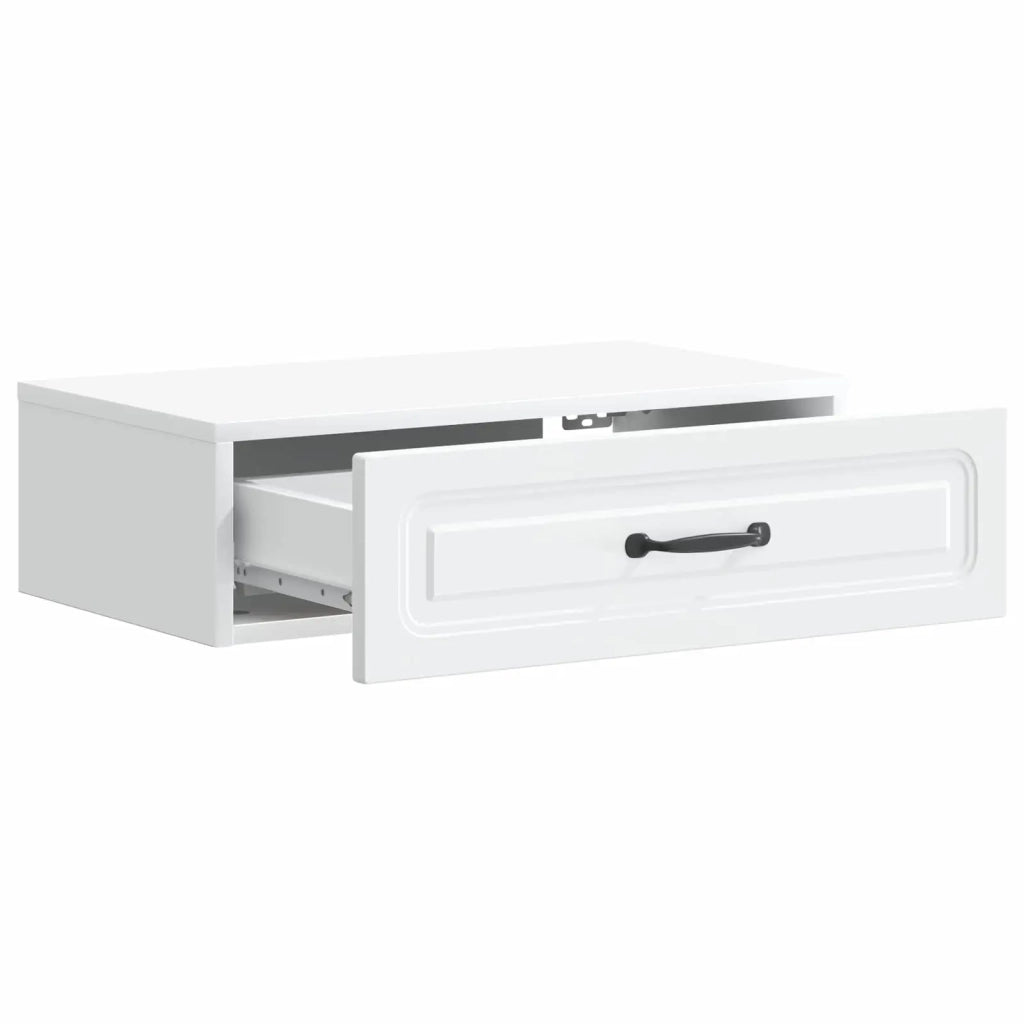 Tavolino da Parete Laterale Bianco 59 x 34,5 x 17 cm 899335