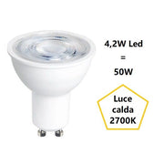 GU10 LAMPADINA FARETTO A LED 4,2W 345 LUMEN LUCE CALDA 2700K BOT LIGHTING