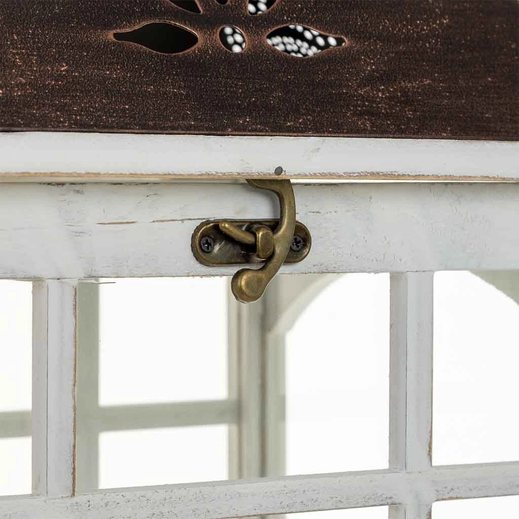 Lanterna in legno bianco 32x26x92h cm