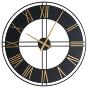 Orologio da parete in metallo nero da appendere in stile Industrial Scandi