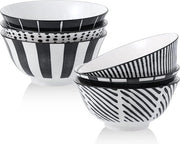 Set di 6 piatti per muesli, insalata, zuppa, cornflakes, ceramica, magnetron e lavastoviglie resistente, 15,7 cm