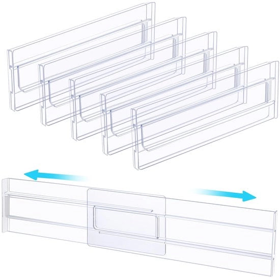 Set di 6 caricabatterie in plastica Regolabili caricabatterie in plastica Caricabatterie trasparenti per cucina Camera da letto Ufficio Scrivania Comodino