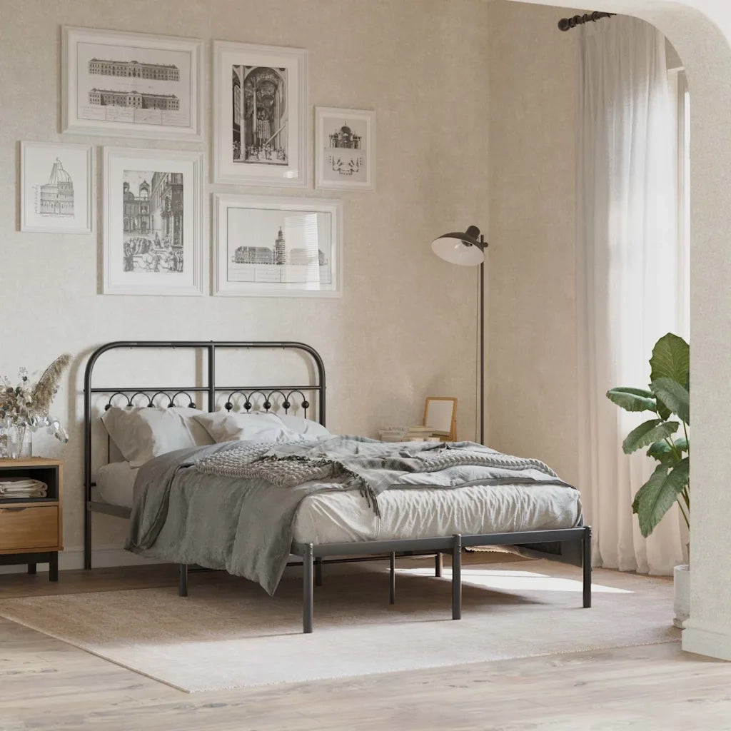 Testiera di Ricambio in Metallo Nero 120 cm 376631
