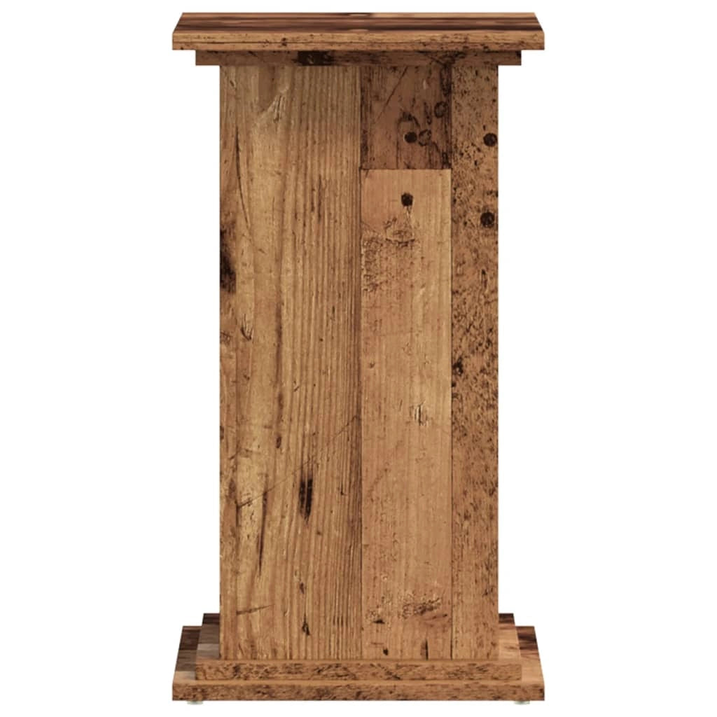 Portavasi mobiletto per fiori legno invecchiato 33 x 33 x 60 cm legno ingegnerizzato marrone 02_0045187