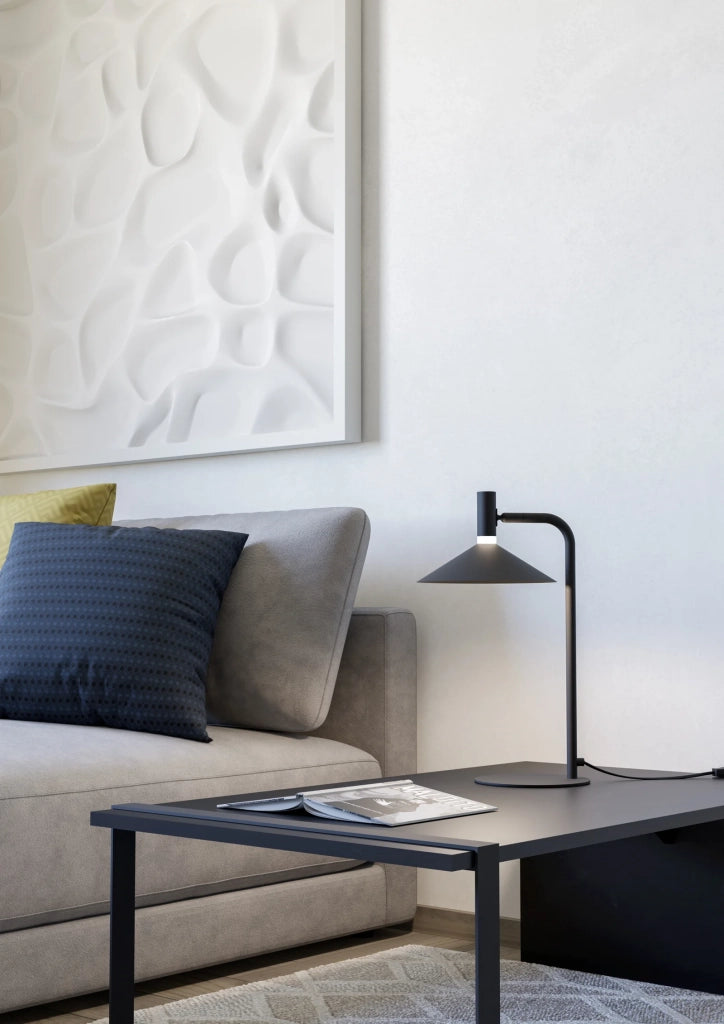 Lampada Scrivania Contemporaneo Conomavilla-Z Acciaio Nero Led 7,5W 1000Lm Ip20
