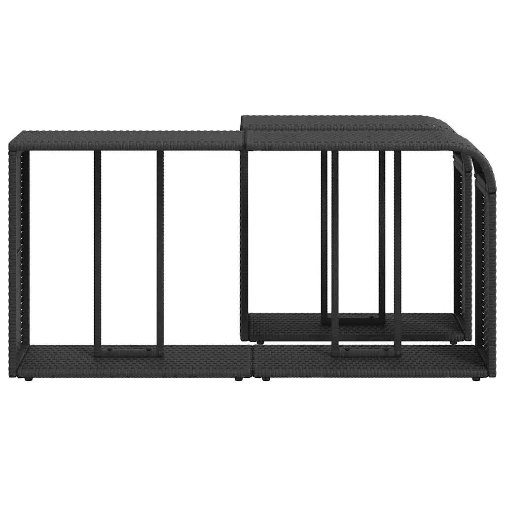 Scaffali portaoggetti 2 pz neri in polyrattan CFW9268251