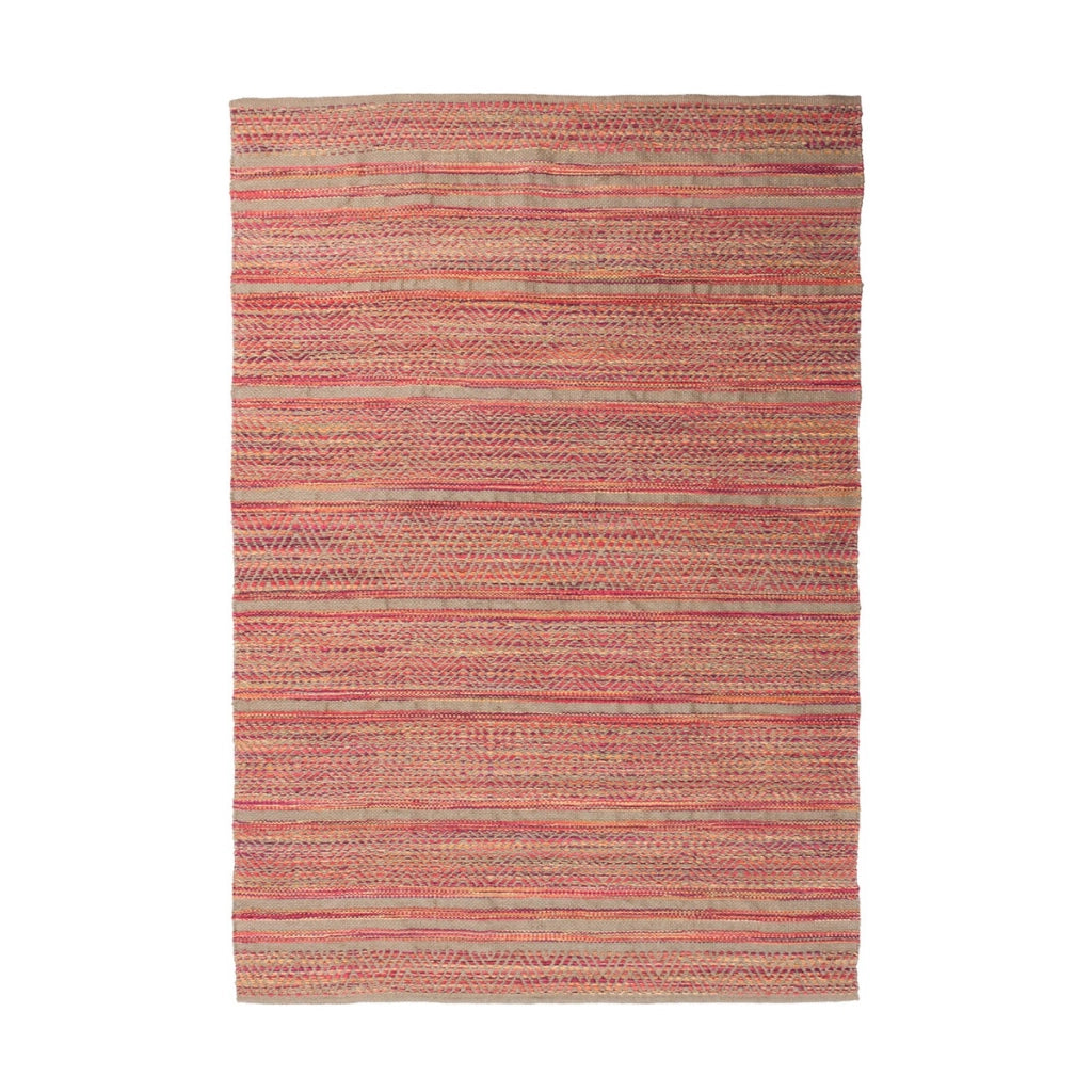 Tappeto Sienna 800 in Juta e Cotone Rosso