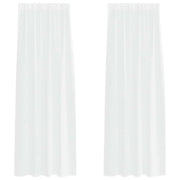 Tenda in Velo con tende 2 pz Bianco 260 x 140 cm Poliestere