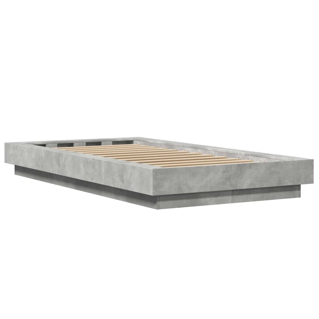 Letto con LED Grigio Cemento 80 x 200 cm Legno ingegnerizzato 3429586