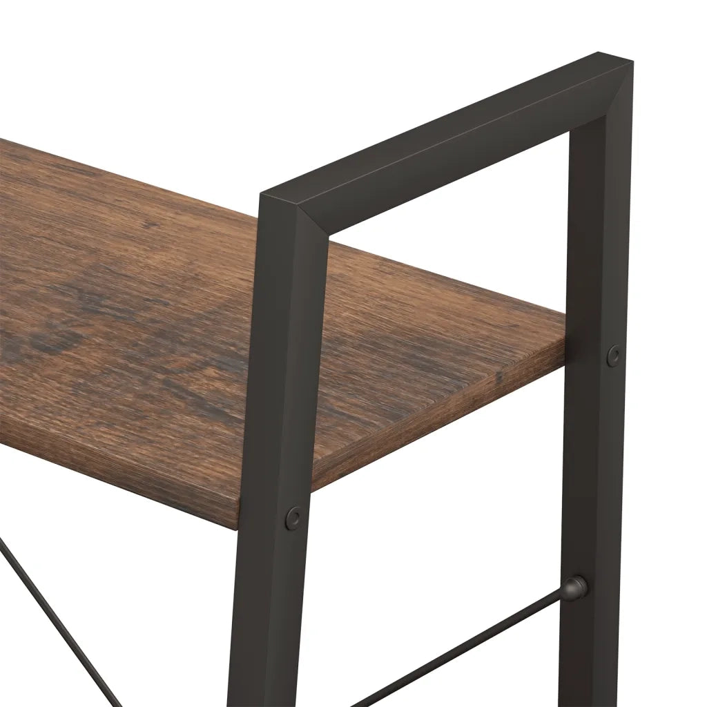 Scaffale Autoportante 3 Ripiani Marrone Scuro Nero 56x35x108 cm 336362
