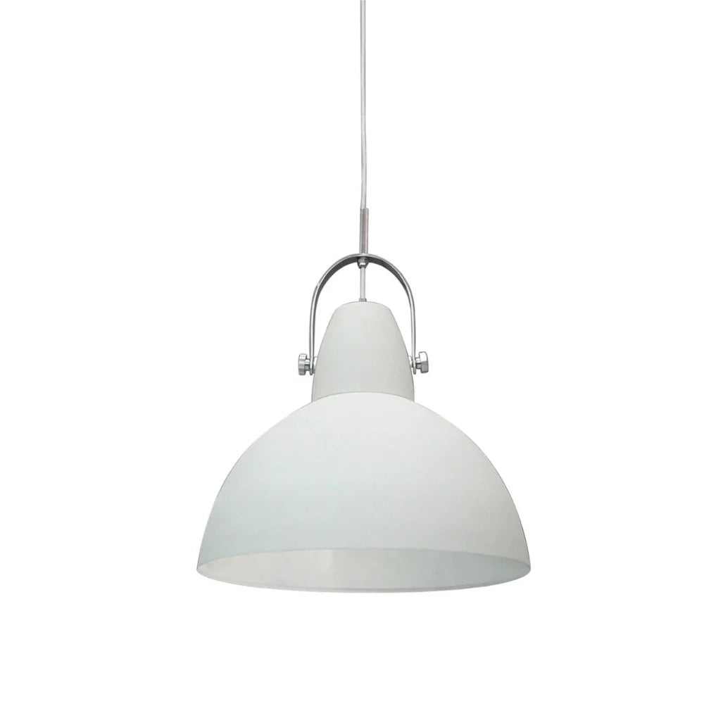 Lampada a sospensione Luz in metallo bianco opaco | Duzzle