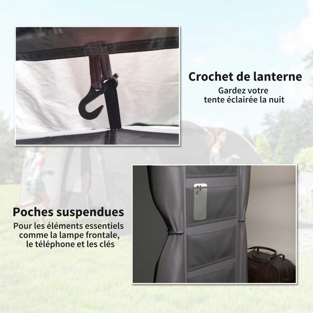 Tenda da campeggio per 4-6 persone ¨C zephmum ¨C grigio