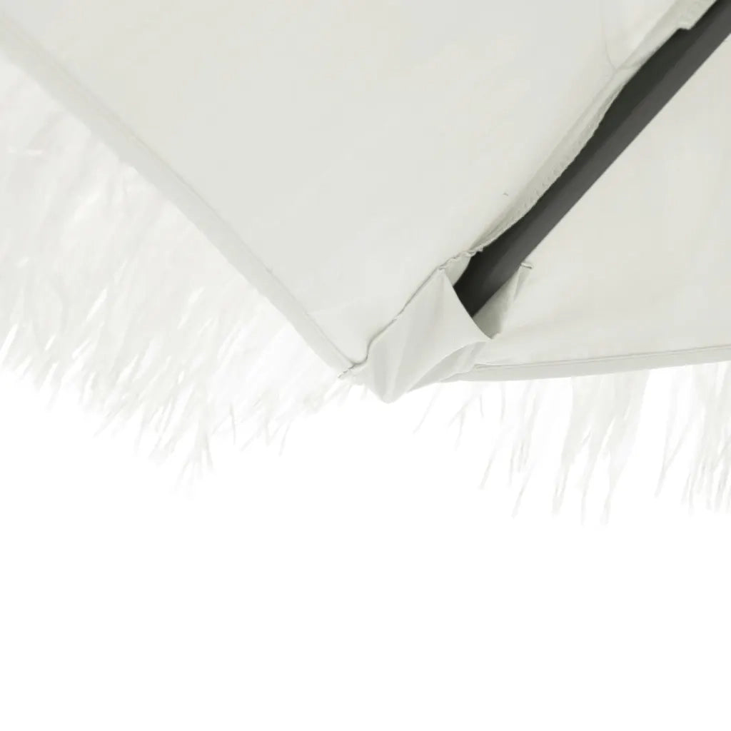 Ombrellone Giardino-Ombrello da Balcone con Palo in Acciaio Bianco 300x200x250 cm