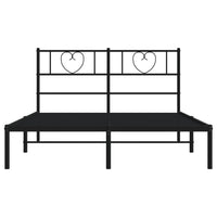 Giroletto con Testiera in Metallo Nero 120x200 cm 355461