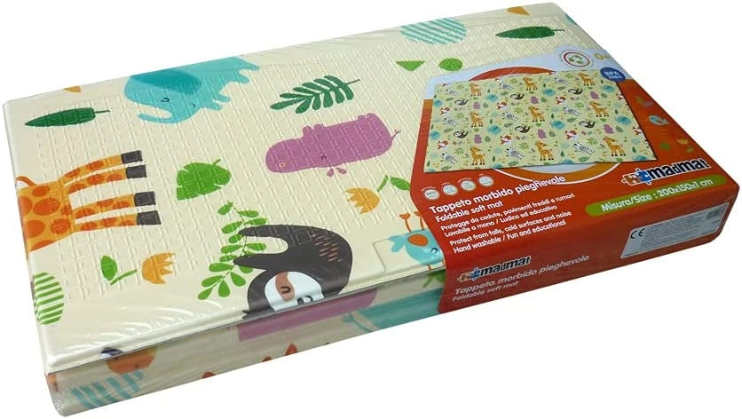 Tappeti Gioco Bambini dimensione 200x150x1cm Tappeto per Bambini Pieghevole Tappetino Schiuma Pavimento Antiscivolo