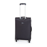 Trolley Valigia Media Morbida in Poliestere 4 Ruote TSA Ravizzoni Ambra Nero