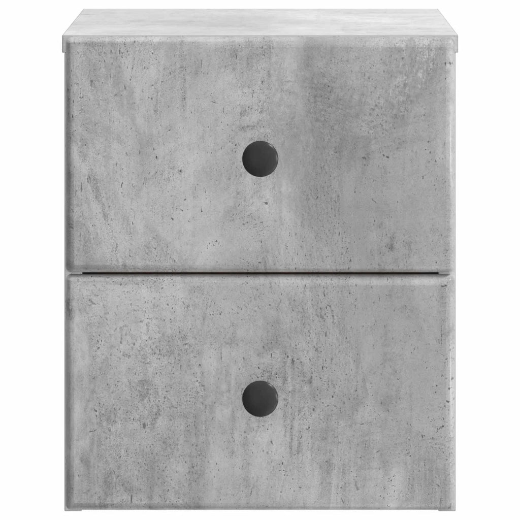 Mobiletto da notte a muro Grigio Cemento 34,5 x 33 x 40 cm