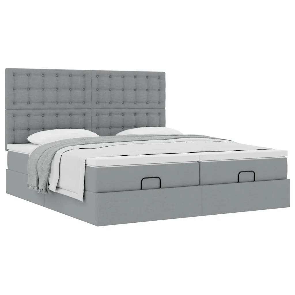 Struttura Letto Pouf con Materassi 160x200 cm in Tessuto 3313727