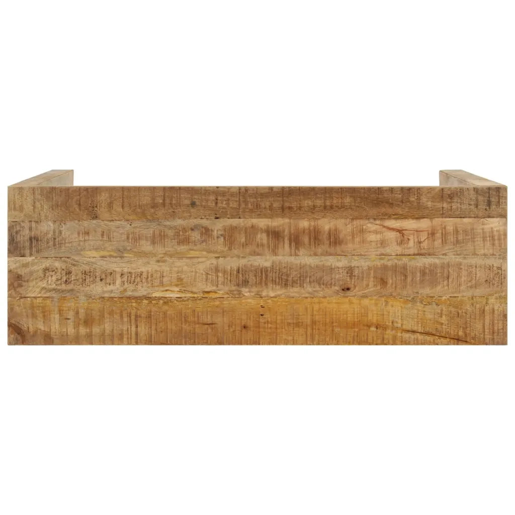 Tavolo Consolle 110x35x76 cm in Legno Massello di Mango Grezzo