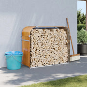 Portaceppi Effetto Legno 120x45x100 cm in Acciaio Zincato 364583