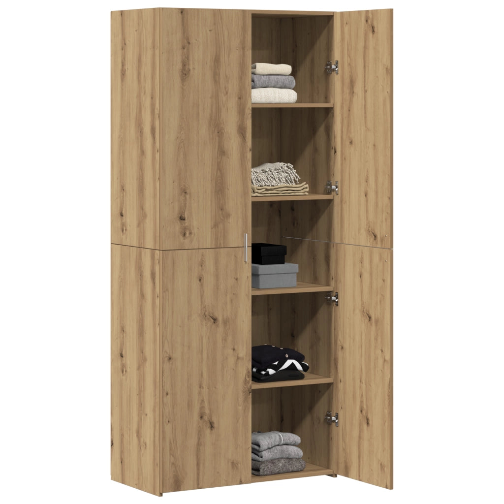 Buffet Highboard Quercia Artigianale 40x42.5x185 cm Legno Ingegnerizzato