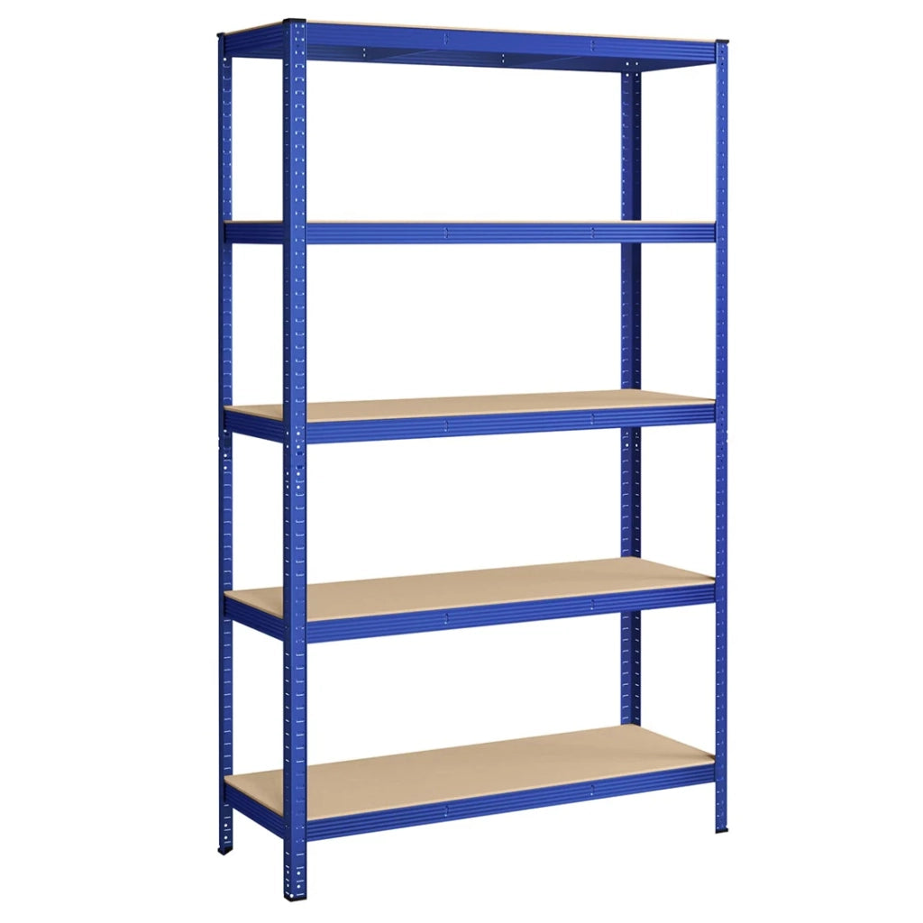 Scaffale per carichi pesanti a 5 ripiani armadio portaoggetti in acciaio 60 x 120 x 200 cm montaggio senza attrezzi ripiano da garage per cassette degli attrezzi capacità di carico 875 kg blu 12_0005575