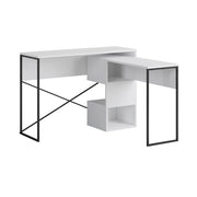Scrivania modulare in legno "Badau" - 110 x 102 x 77 cm - Bianco
