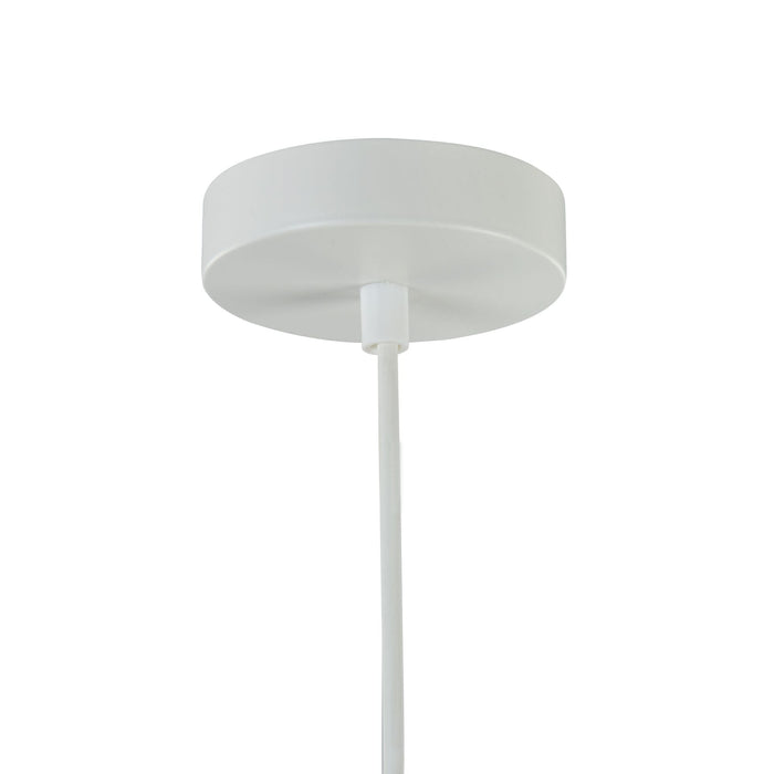 Lampada pendente Pendant in Metallo Louvre Bianco