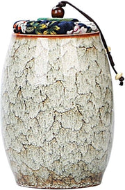 Piatto di conservazione per cucina con coperchi stile vintage, libero da fogli di tè, erbe secche, 300ML, (grigio)