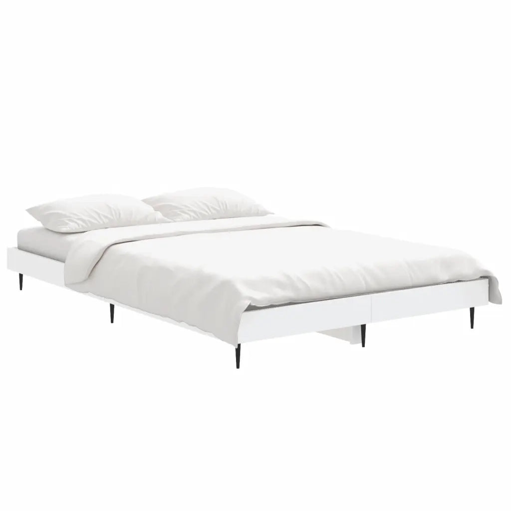 Letto matrimoniale | Letto per adulti | Giroletto Bianco 120x190 cm in Legno Multistrato