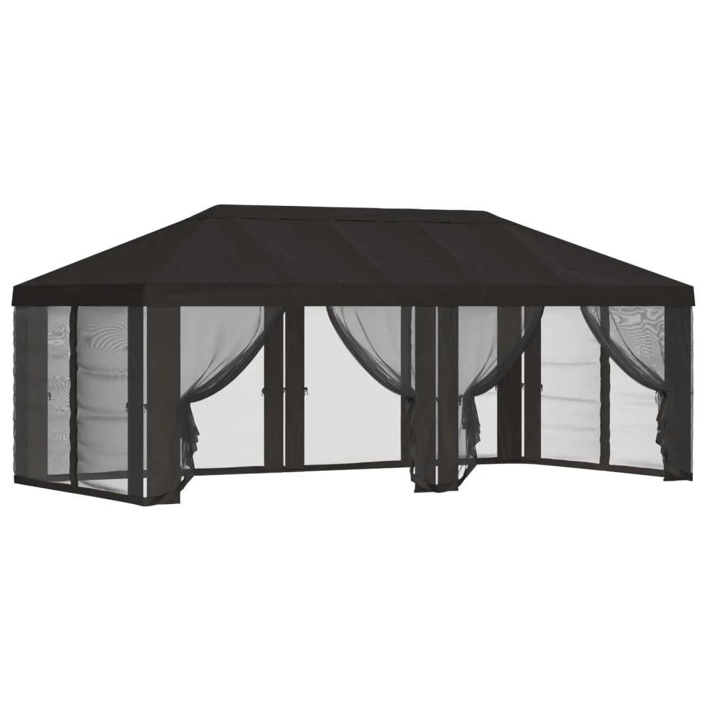Copertura Gazebo con Pareti Laterali 6 x 3 m Antracite 900412