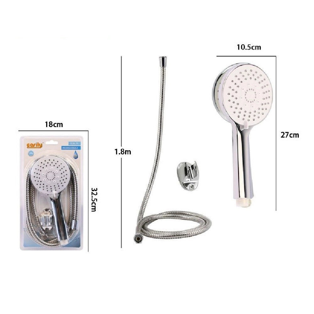 Trade Shop - Kit Doccetta Doccino Bagno Multigetto Soffione Doccia Laccio 1,8 Mt Staffa 79364 -