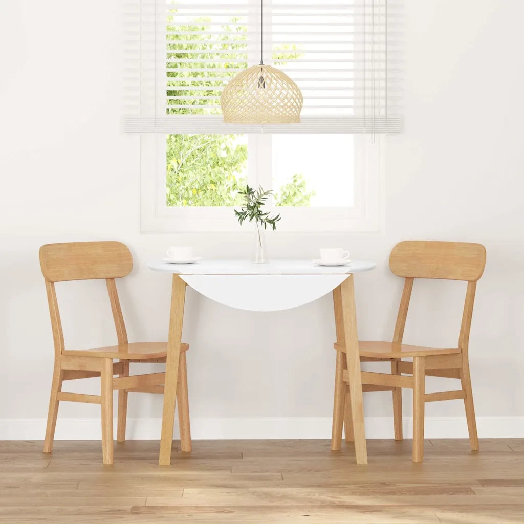 vidaXL Sedie da Pranzo 2 pz in Legno Massello di Hevea