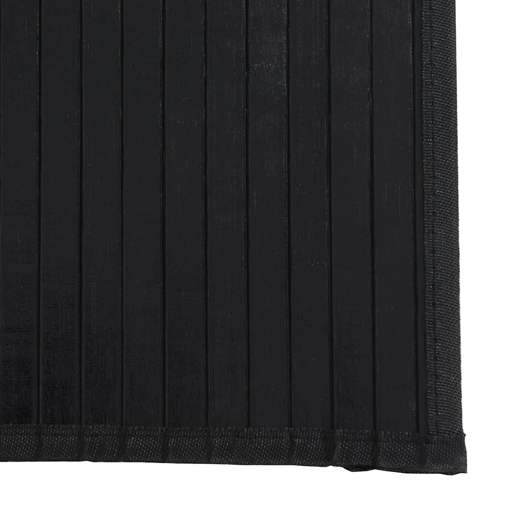 Tappeto del soggiorno | Tappeto Rettangolare Nero 70x200 cm in Bamb¨´