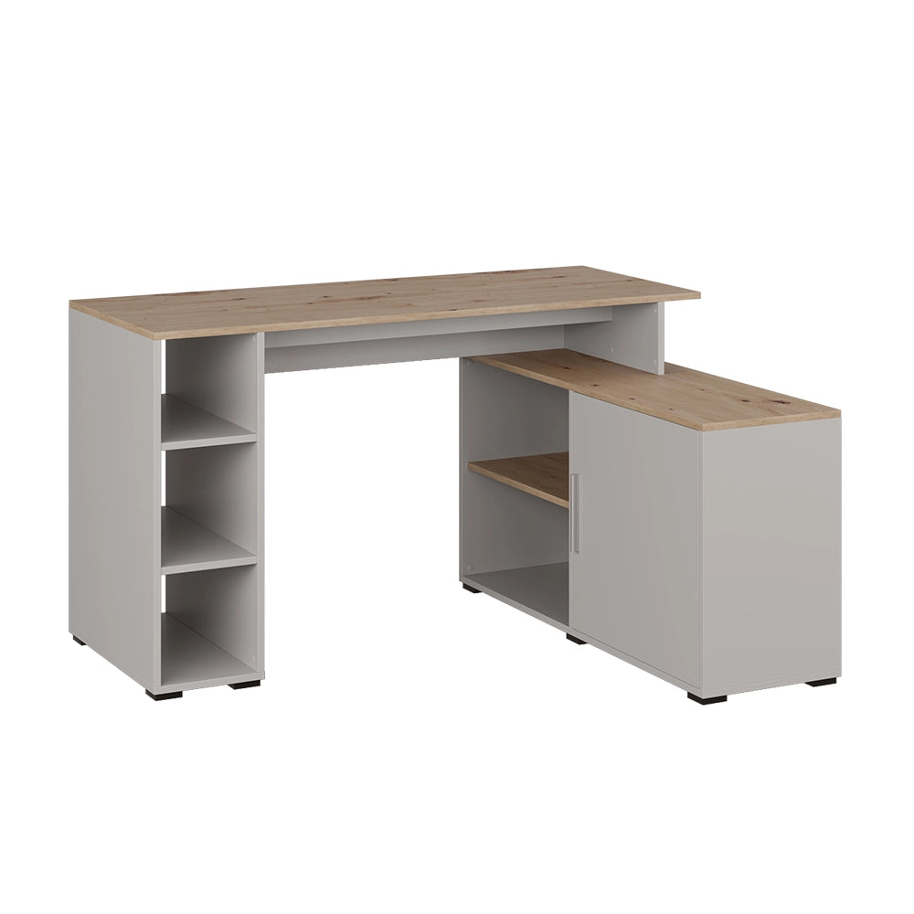 Vicco Scrivania angolare Cachemire 135 x 110 cm con ripiani